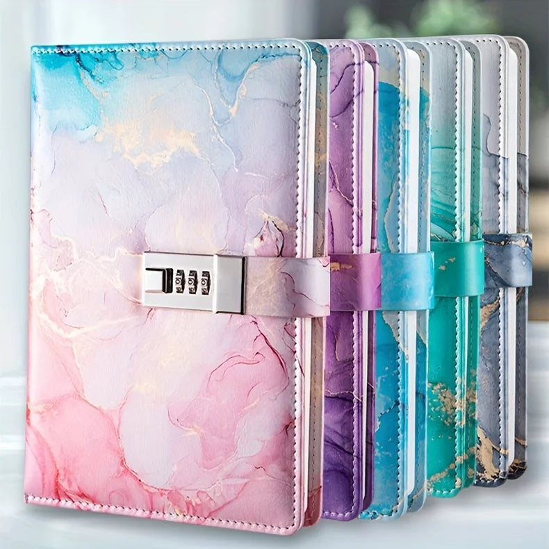 A5 Fashion Password Book with Lock – Secure & Creative Journal Notebook