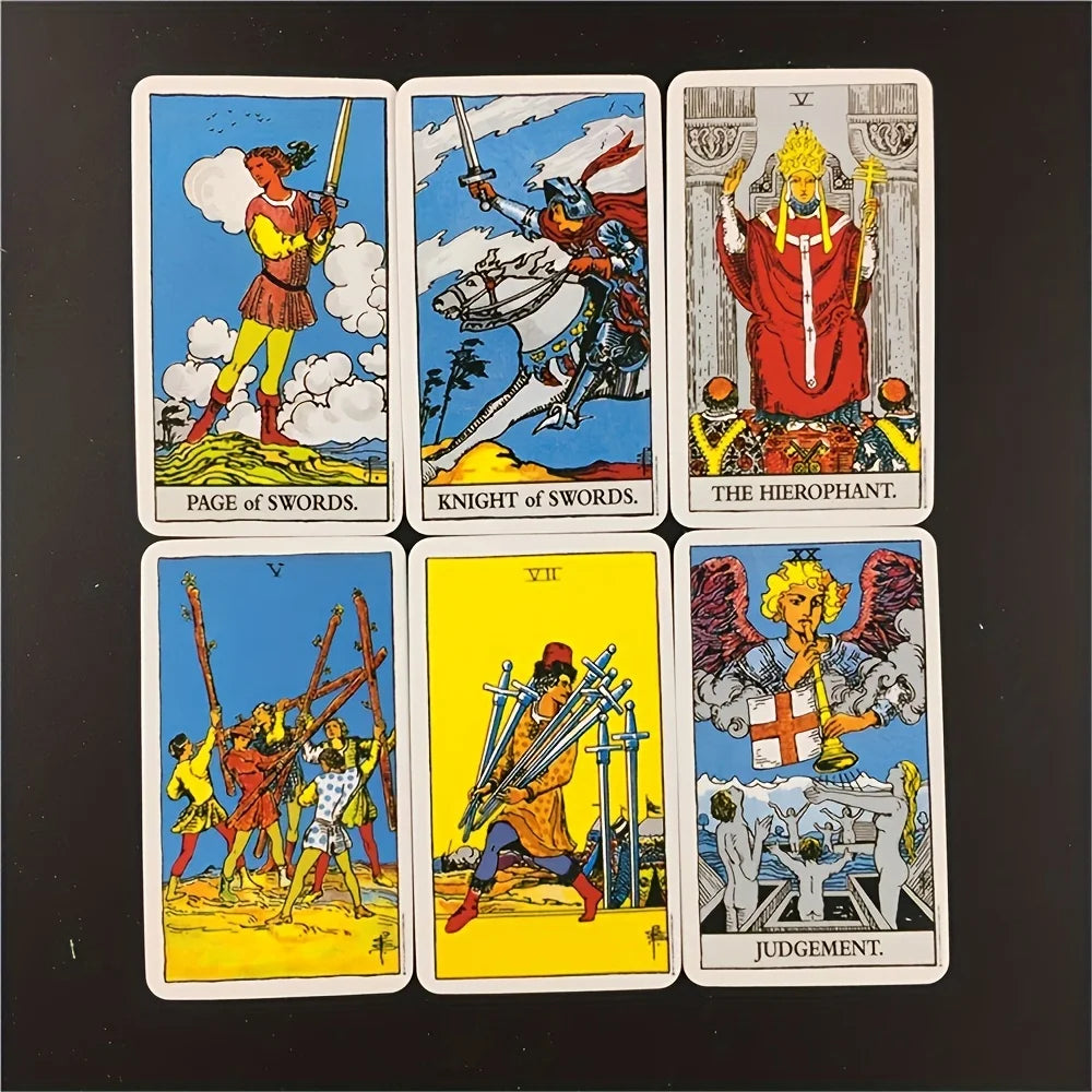 The Rider Tarot Deck Cards, 78pcs Oracle Deck For Beginners, Classic Tarots With PDF-guidebook