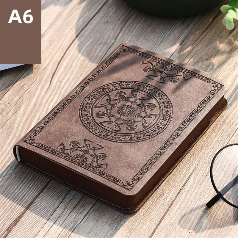 2025 Portable Vintage Leather Notebook Diary – Compact Journal & Stationery Gift