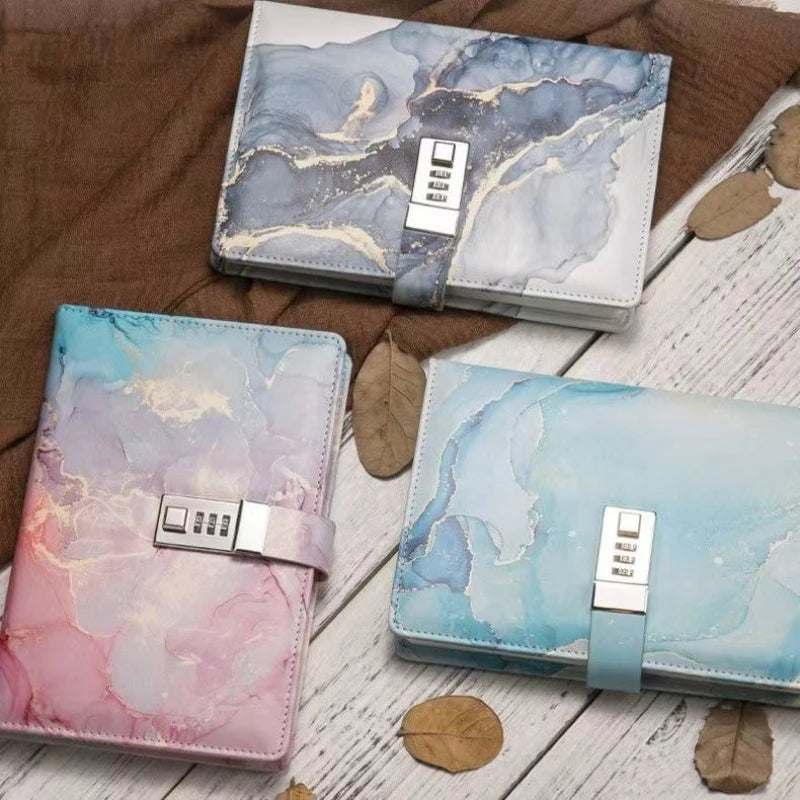 A5 Fashion Password Book with Lock – Secure & Creative Journal Notebook