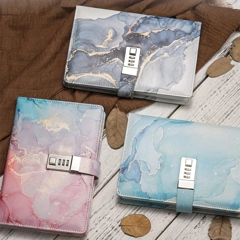 A5 Fashion Password Book with Lock – Secure & Creative Journal Notebook