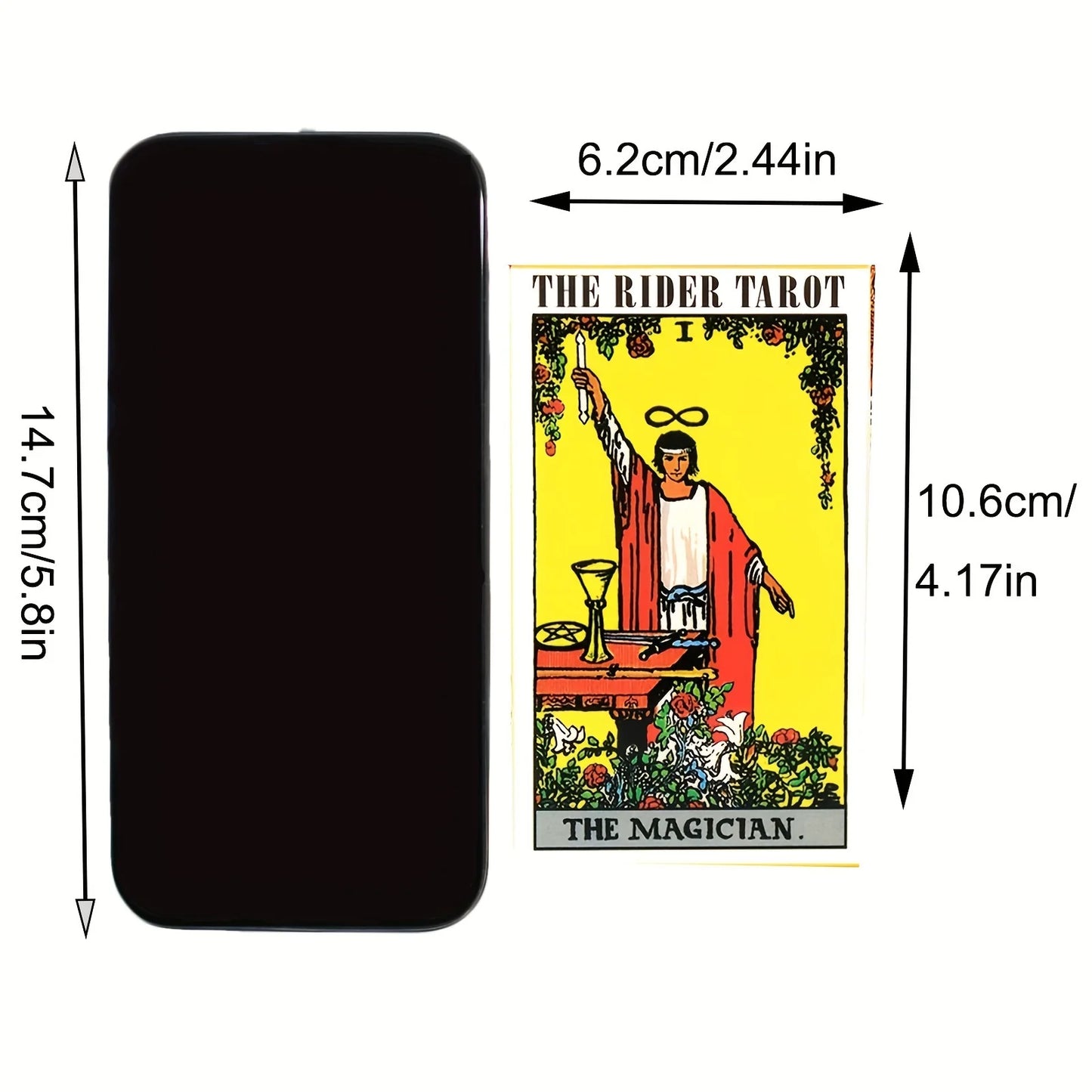 The Rider Tarot Deck Cards, 78pcs Oracle Deck For Beginners, Classic Tarots With PDF-guidebook