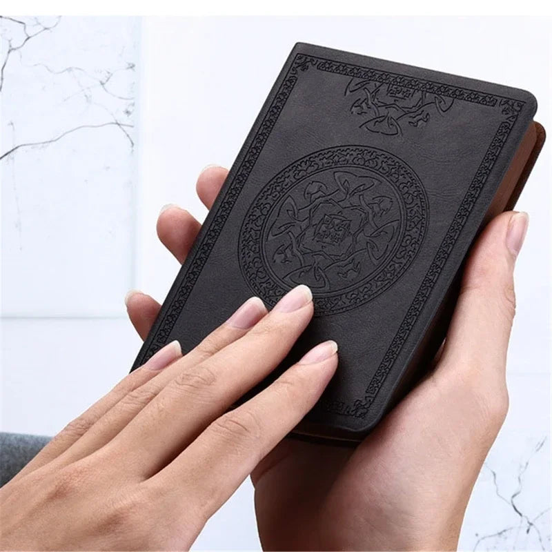 2025 Portable Vintage Leather Notebook Diary – Compact Journal & Stationery Gift