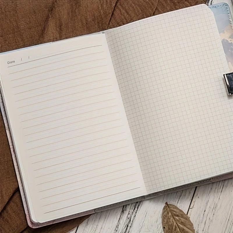 A5 Fashion Password Book with Lock – Secure & Creative Journal Notebook