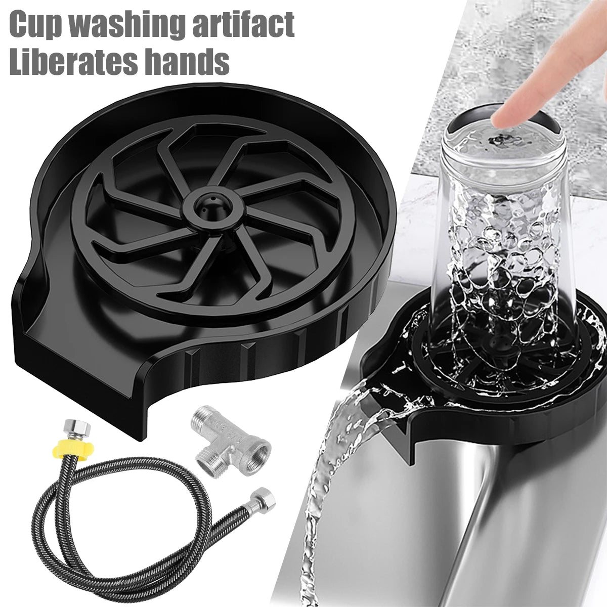 Faucet Glass Rinser Cup Cleaner – Automatic Bar & Kitchen Glass Washe