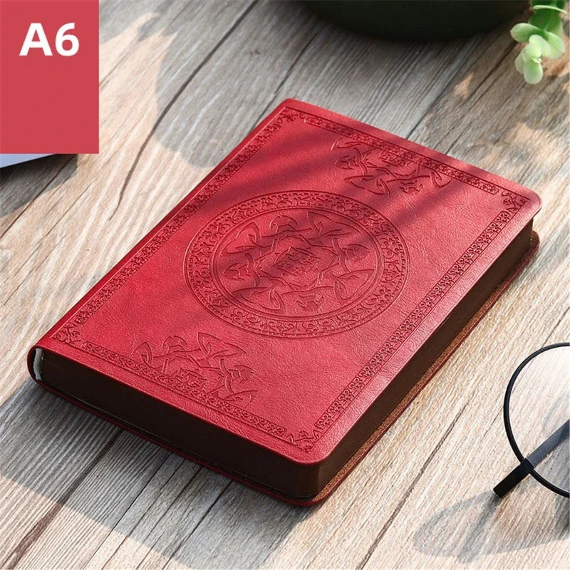 2025 Portable Vintage Leather Notebook Diary – Compact Journal & Stationery Gift