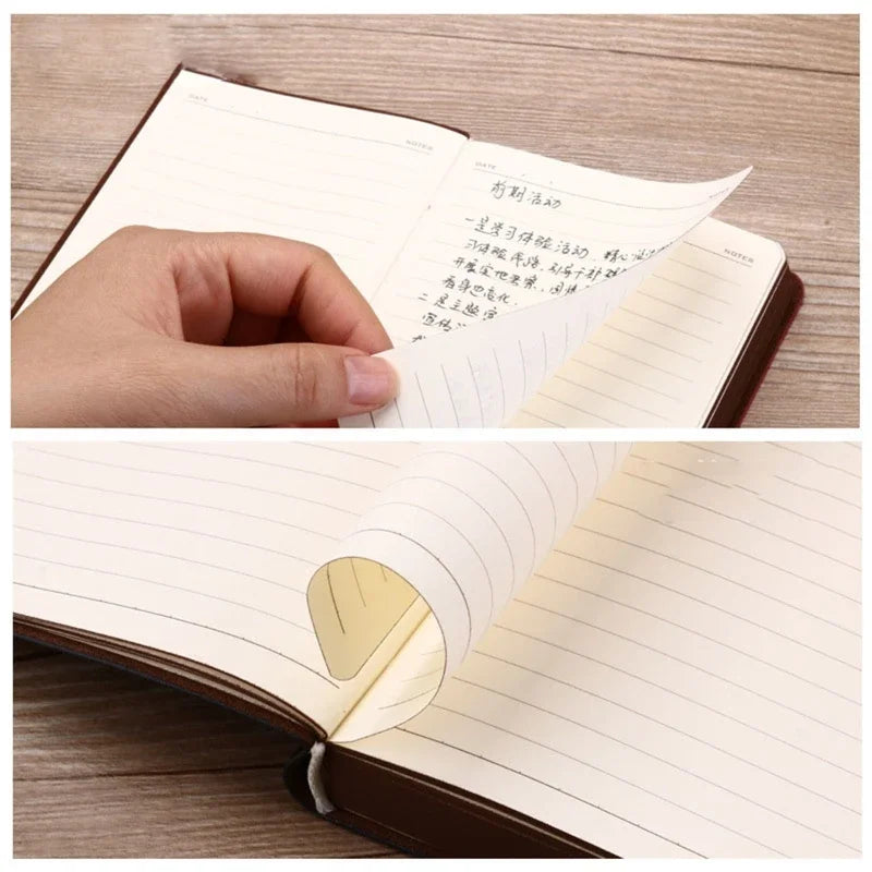 2025 Portable Vintage Leather Notebook Diary – Compact Journal & Stationery Gift