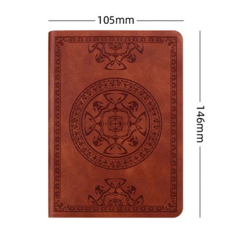2025 Portable Vintage Leather Notebook Diary – Compact Journal & Stationery Gift
