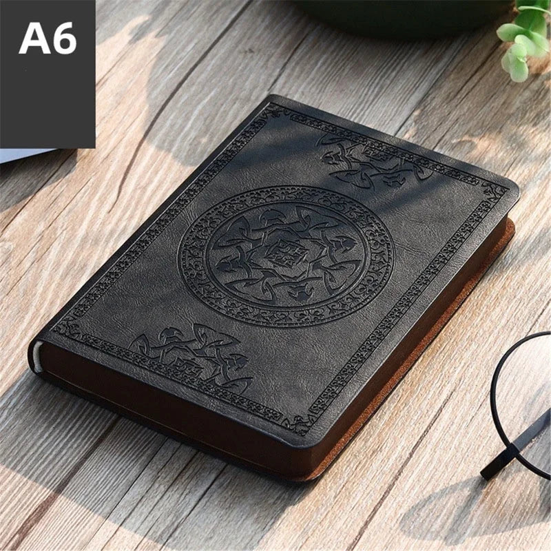 2025 Portable Vintage Leather Notebook Diary – Compact Journal & Stationery Gift
