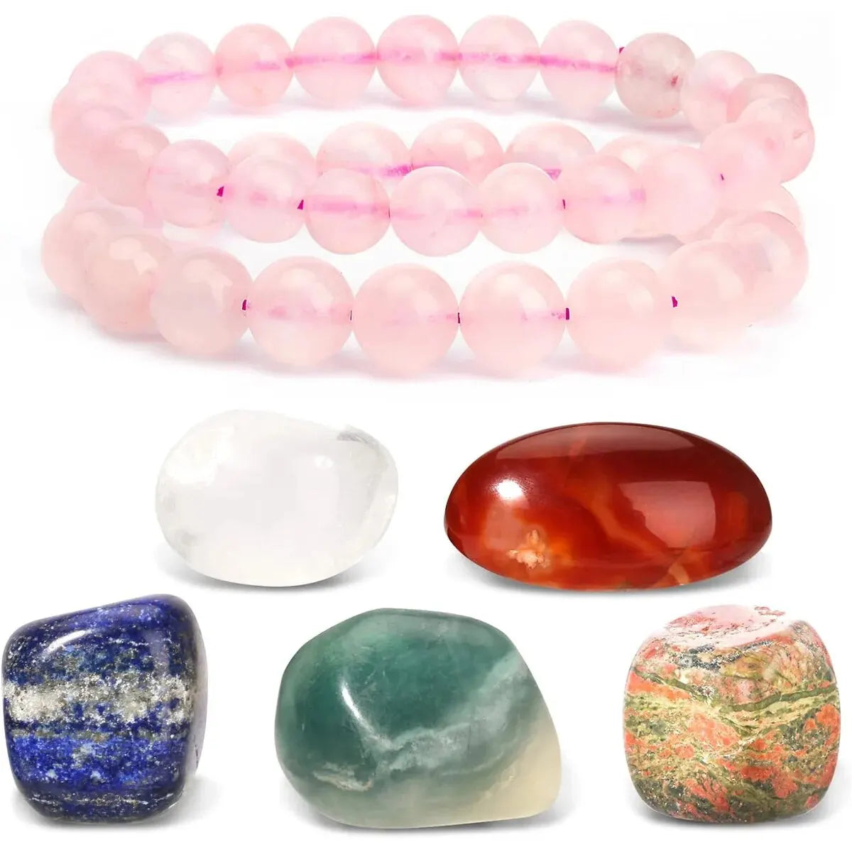 Crystals for Abundance & Prosperity – 6-Piece Healing Stone Set