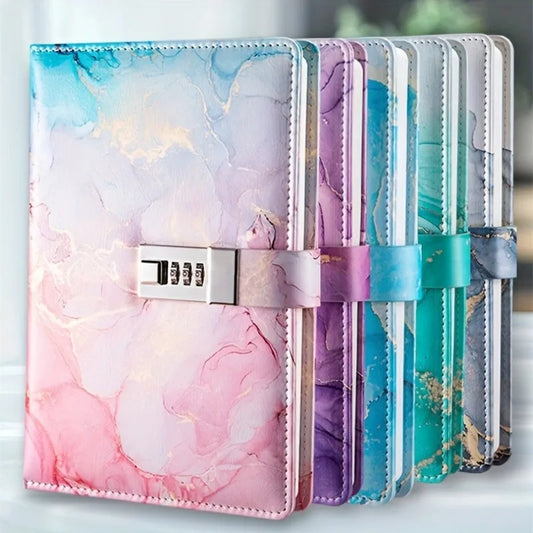 A5 Fashion Password Book with Lock – Secure & Creative Journal Notebook