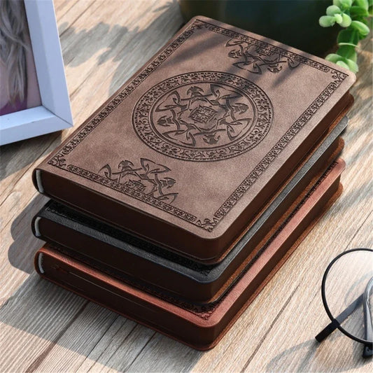 2025 Portable Vintage Leather Notebook Diary – Compact Journal & Stationery Gift