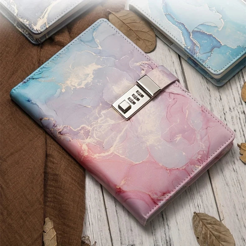 A5 Fashion Password Book with Lock – Secure & Creative Journal Notebook