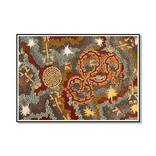 Aboriginal Art Canvas Print – Geometric Design Poster for Home & Living Room Decor