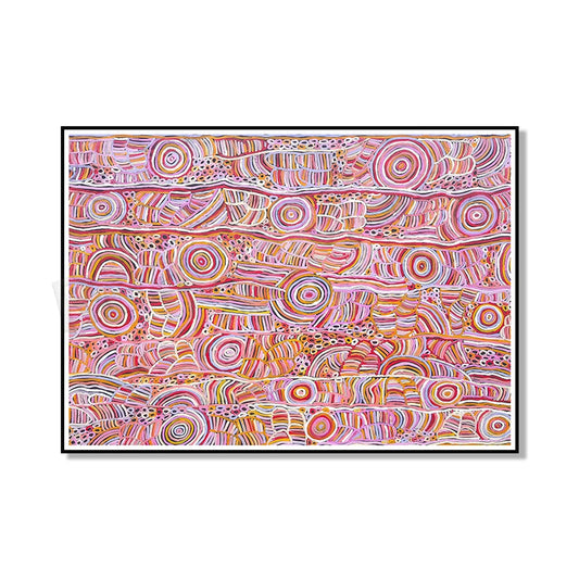 Aboriginal Art Print – Geometric Canvas Poster for Home & Living Room Decor