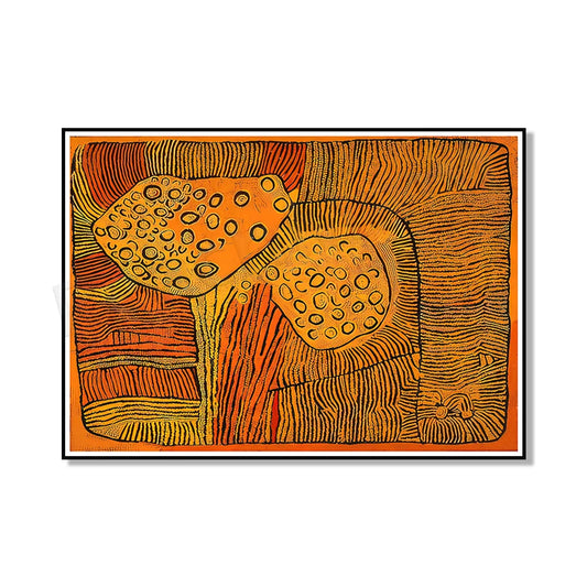 Aboriginal Art Print – Geometric Canvas Poster for Home & Living Room Decor